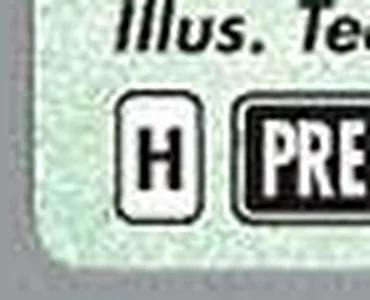 Close-up of the H regulation mark