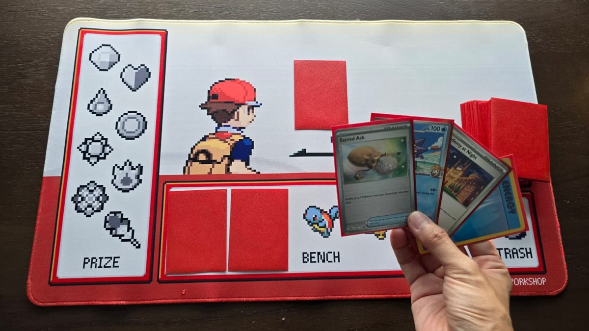 One face-down card in the Active spot and two face-down cards on the Bench