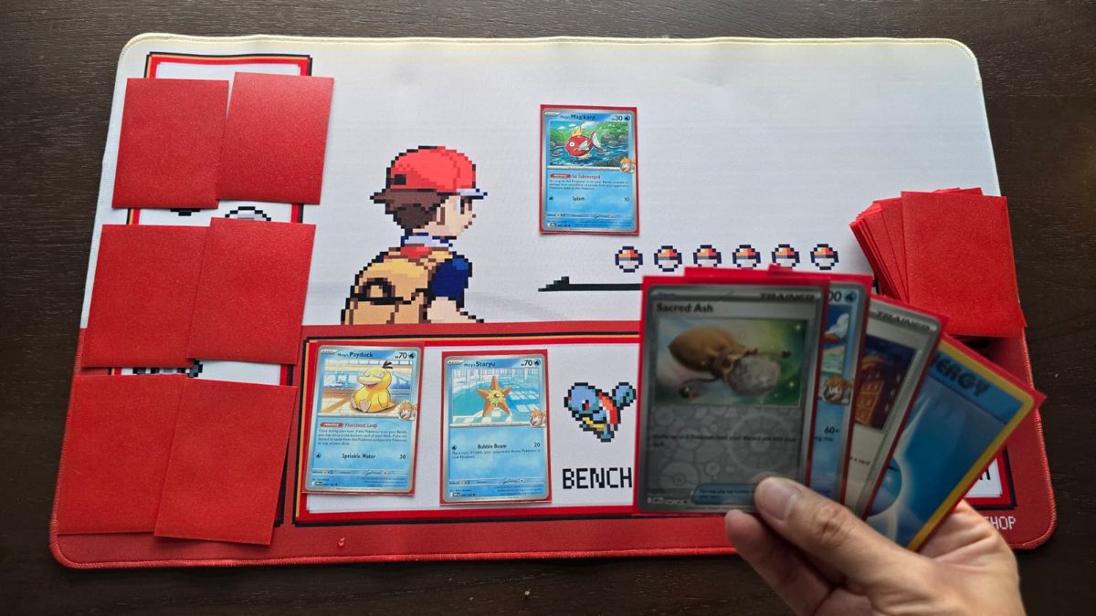 The Active Pokémon and Bench flipped face-up, with the Prize cards still face-down